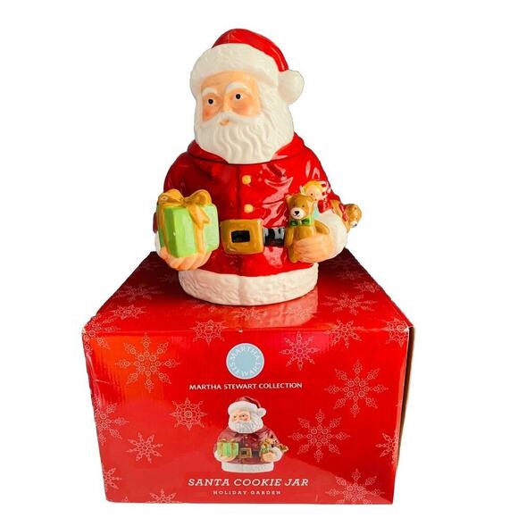 Martha Stewart 13” Santa Cookie Jar Vintage Macy’s Holiday Christmas 2011 - Picture 5 of 16